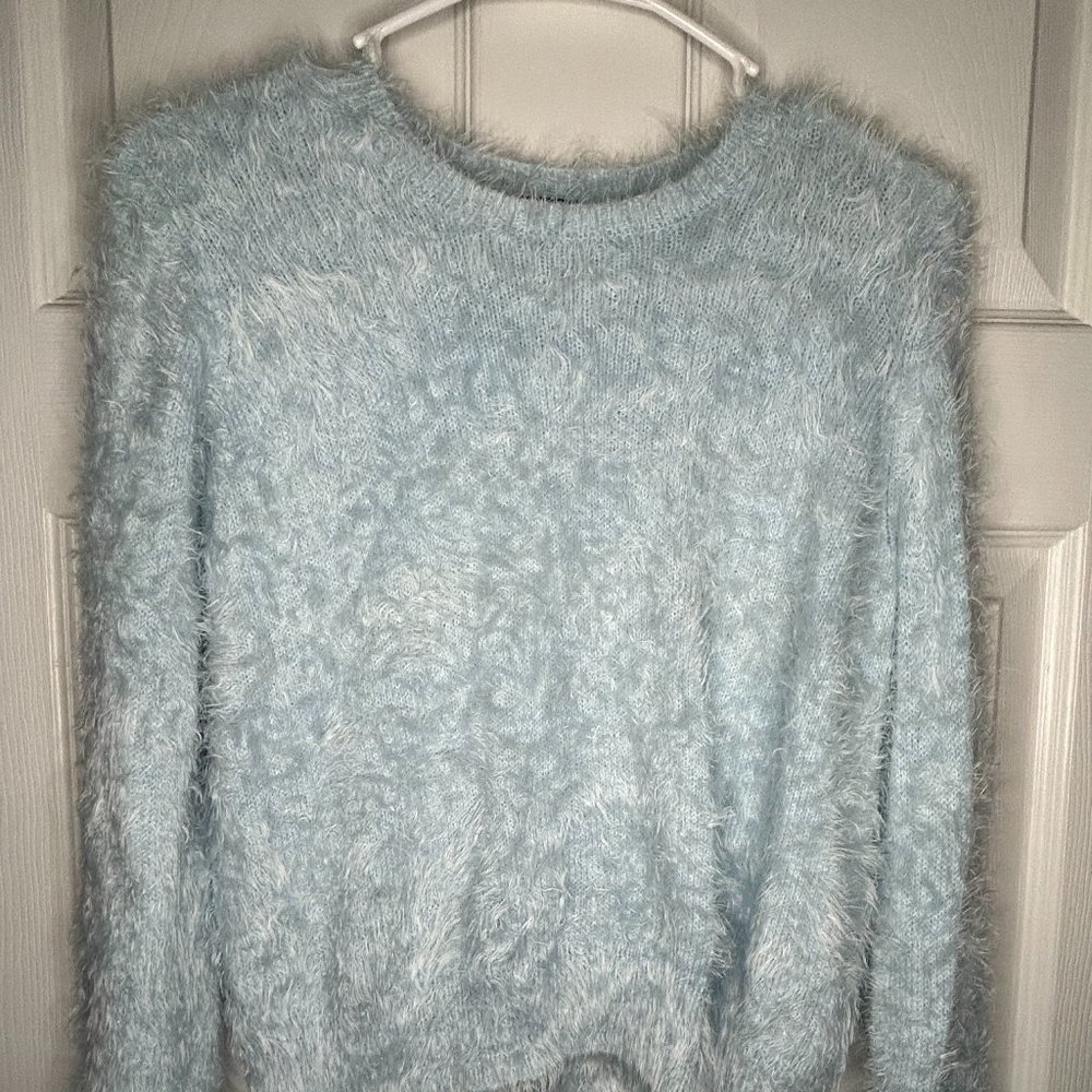 Baby Blue fury long sleeve sweater